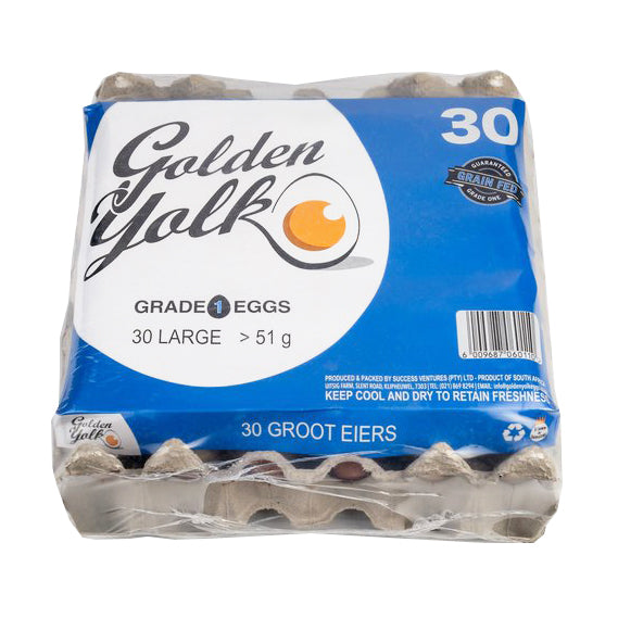 Golden Yolk Eggs 30's Extra Large Just Fruit & Veg